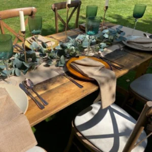 8' Rustic Wood Farmhouse Table