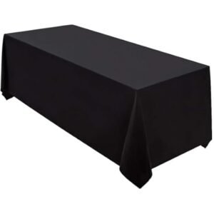 90" X 156" Black Tablecloth