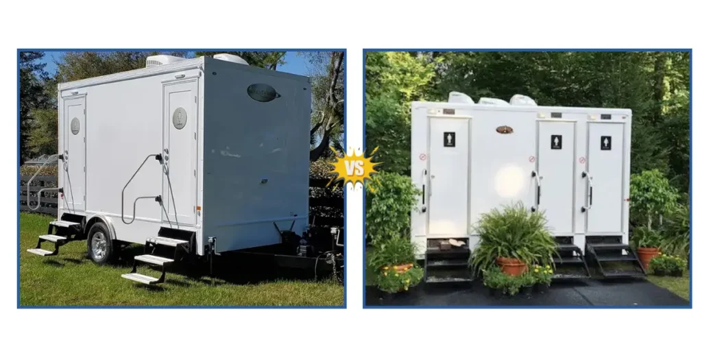 Luxury portable restroom trailer comparison: 2-stall vs. 3-stall units for events in Kamloops, BC